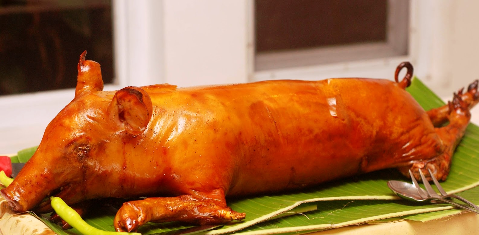 The lechon is the king of noche buena, and is present in Christmas dinners of those who can afford it.
