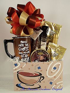 Be sure to personalize your coffee or tea basket.